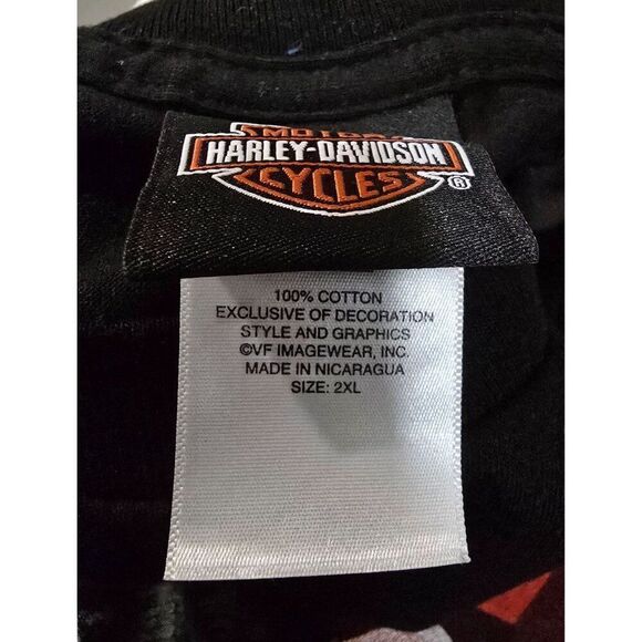 Harley-Davidson "Happy Harley Days" Christmas Tee 2XL Black C&A Plain city Ohio - Picture 4 of 5